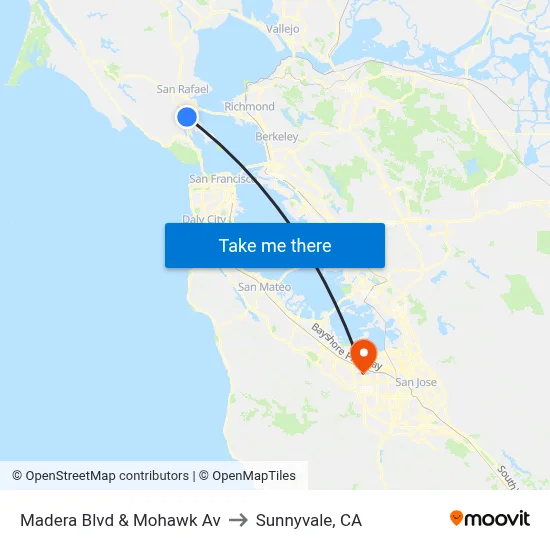 Madera Blvd & Mohawk Av to Sunnyvale, CA map