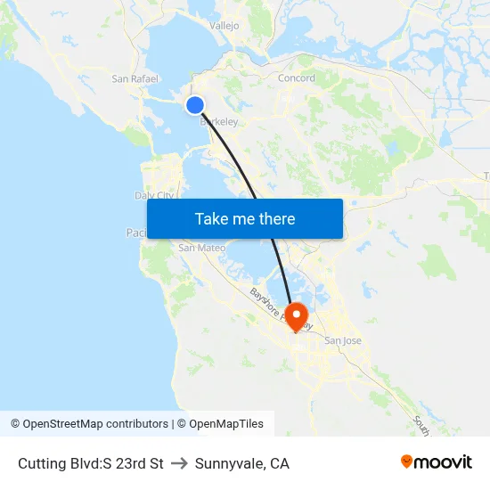 Cutting Blvd:S 23rd St to Sunnyvale, CA map