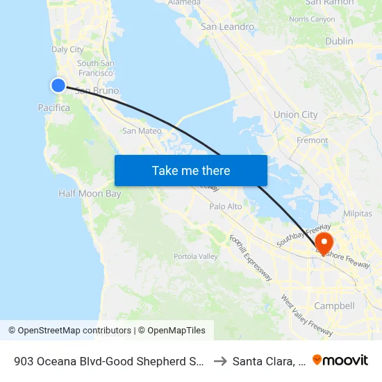 903 Oceana Blvd-Good Shepherd School to Santa Clara, CA map