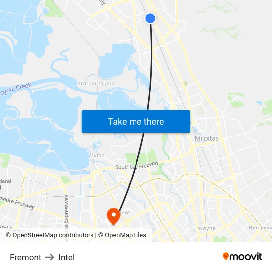 Fremont to Intel map