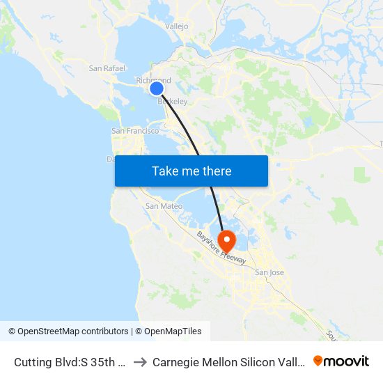 Cutting Blvd:S 35th St to Carnegie Mellon Silicon Valley map