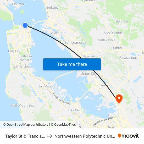 Taylor St & Francisco St to Northwestern Polytechnic University map