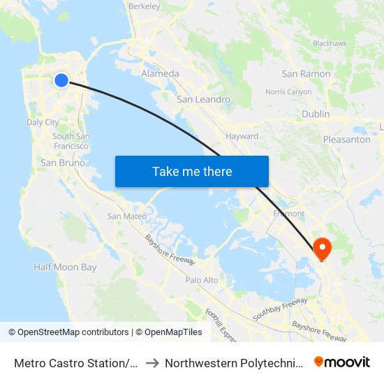 Metro Castro Station/Outbound to Northwestern Polytechnic University map