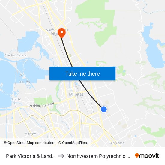 Park Victoria & Landess (N) to Northwestern Polytechnic University map