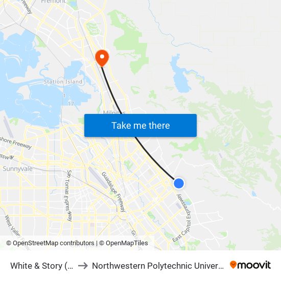 White & Story (N) to Northwestern Polytechnic University map