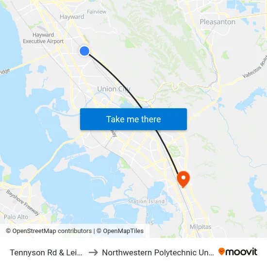 Tennyson Rd & Leidig Ct to Northwestern Polytechnic University map