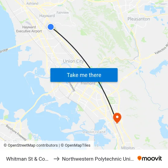 Whitman St & Cody Rd to Northwestern Polytechnic University map