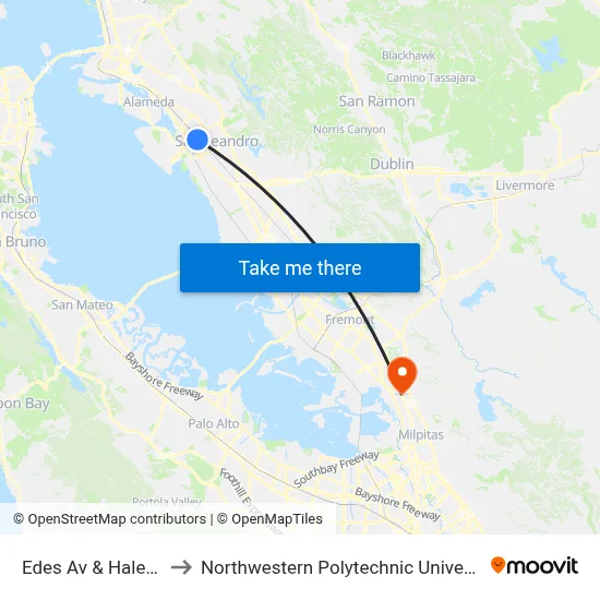 Edes Av & Hale Av to Northwestern Polytechnic University map