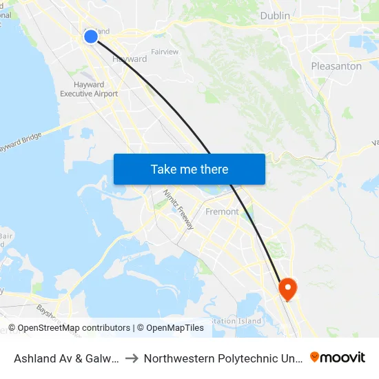 Ashland Av & Galway Dr to Northwestern Polytechnic University map