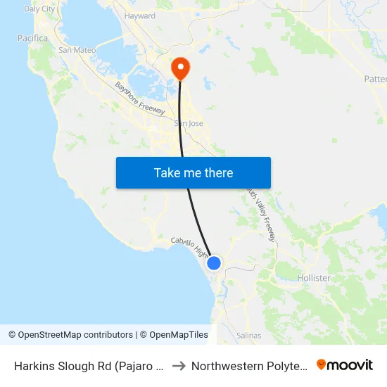 Harkins Slough Rd (Pajaro Valley High School) to Northwestern Polytechnic University map