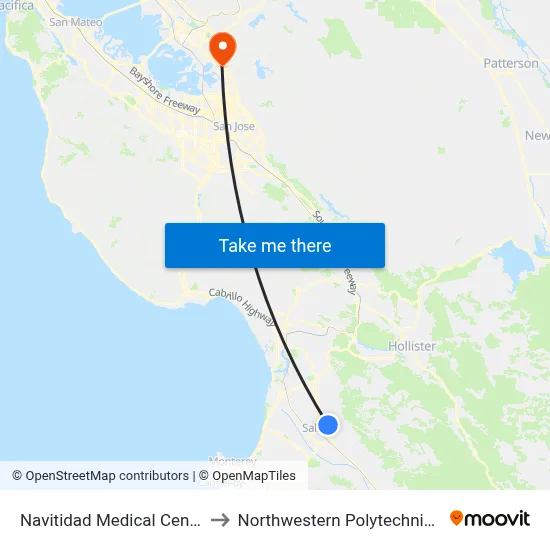 Navitidad Medical Center (West) to Northwestern Polytechnic University map