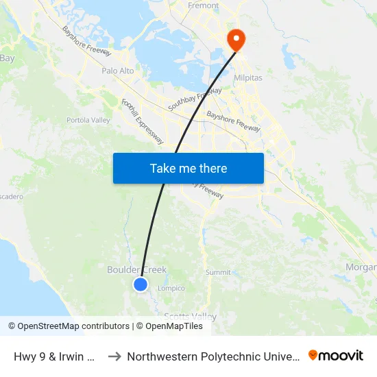 Hwy 9 & Irwin Way to Northwestern Polytechnic University map