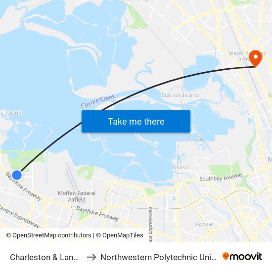 Charleston & Landings to Northwestern Polytechnic University map