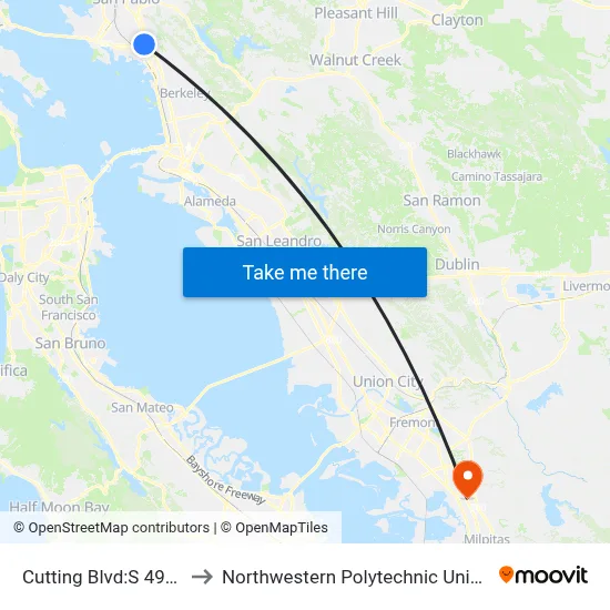 Cutting Blvd:S 49th St to Northwestern Polytechnic University map
