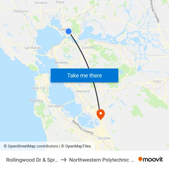 Rollingwood Dr & Springs Rd to Northwestern Polytechnic University map