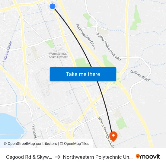 Osgood Rd & Skyway Ct to Northwestern Polytechnic University map