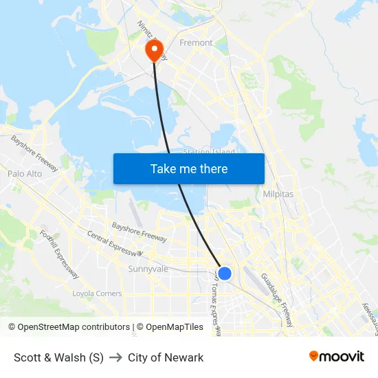 Scott & Walsh (S) to City of Newark map