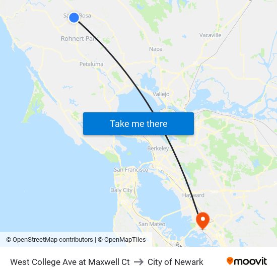 West College Ave at Maxwell Ct to City of Newark map