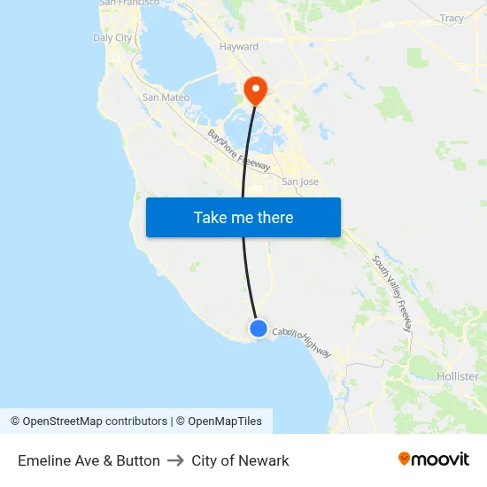 Emeline Ave & Button to City of Newark map