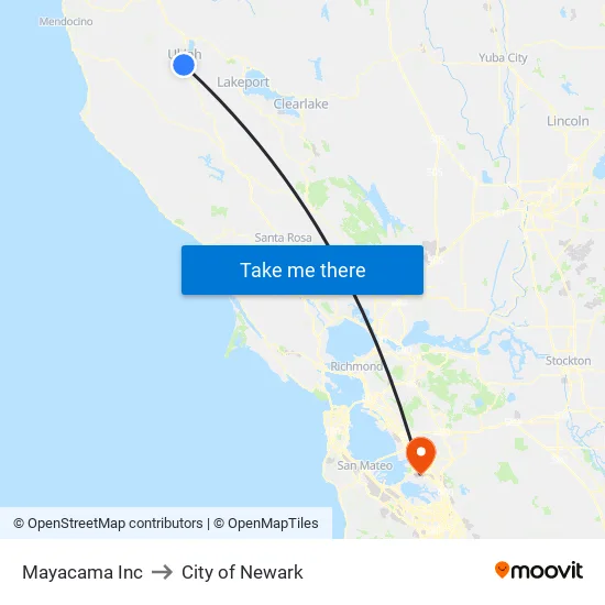 Mayacama Inc to City of Newark map
