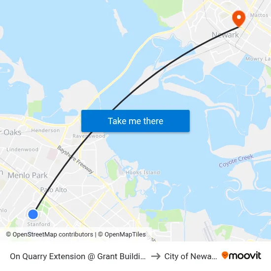 On Quarry Extension @ Grant Building to City of Newark map