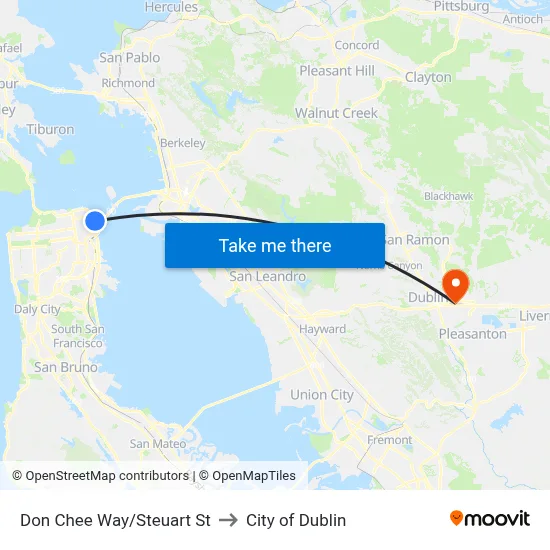 Don Chee Way/Steuart St to City of Dublin map