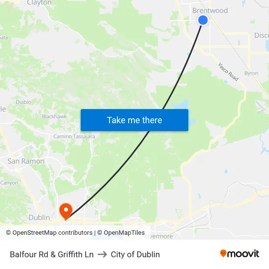 Balfour Rd & Griffith Ln to City of Dublin map