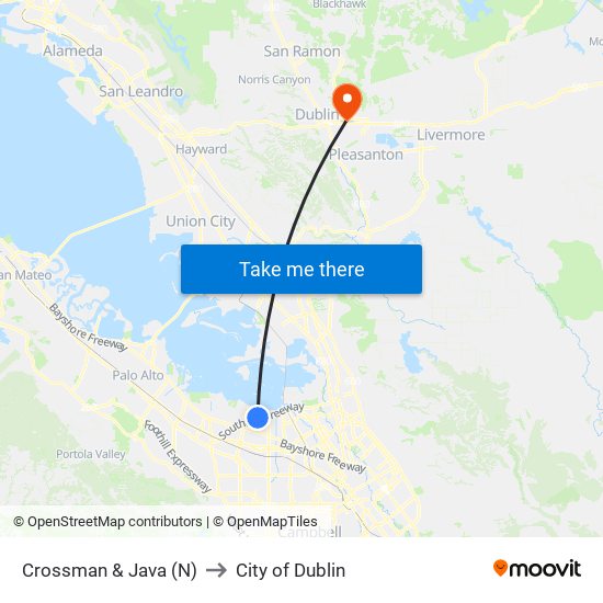 Crossman & Java (N) to City of Dublin map