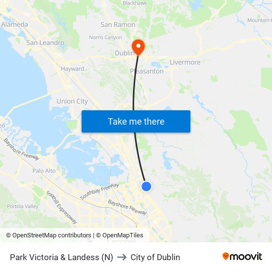 Park Victoria & Landess (N) to City of Dublin map