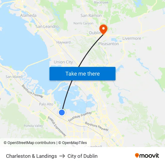 Charleston & Landings to City of Dublin map