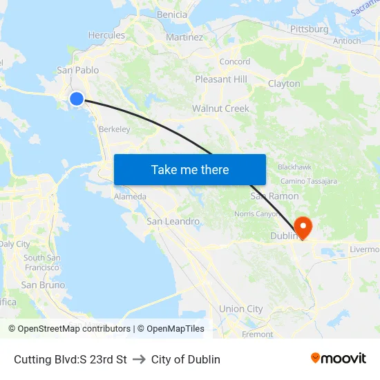 Cutting Blvd:S 23rd St to City of Dublin map