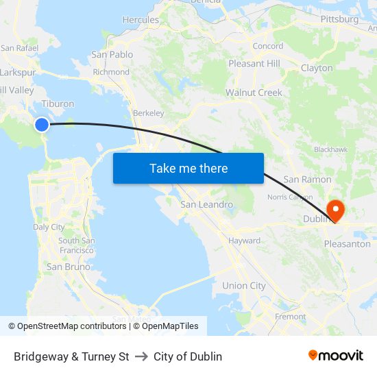 Bridgeway & Turney St to City of Dublin map