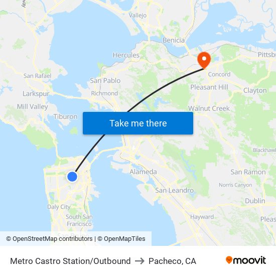 Metro Castro Station/Outbound to Pacheco, CA map