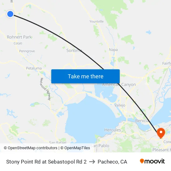 Stony Point Rd at Sebastopol Rd 2 to Pacheco, CA map