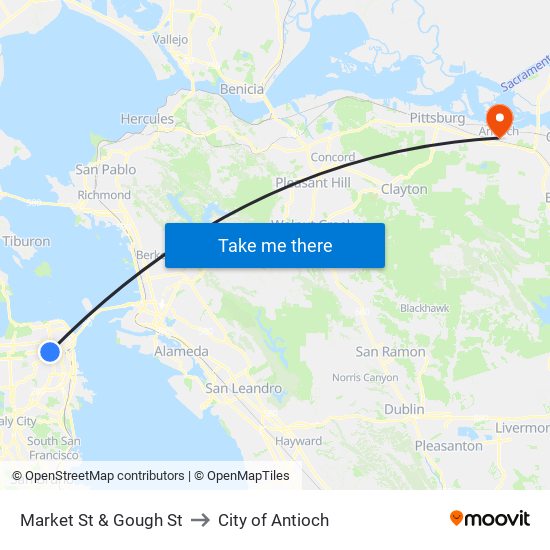 Market St & Gough St to City of Antioch map