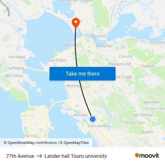 77th Avenue to Lander hall Touro university map