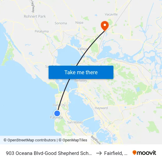 903 Oceana Blvd-Good Shepherd School to Fairfield, CA map