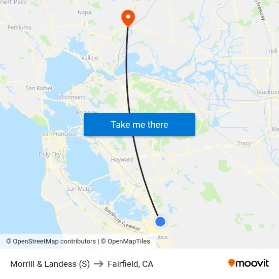 Morrill & Landess (S) to Fairfield, CA map