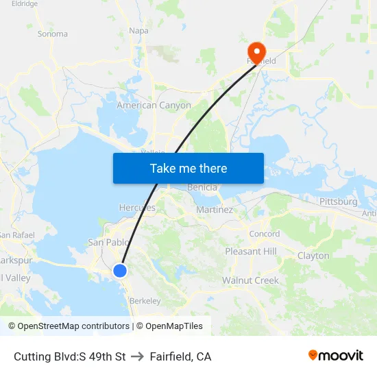 Cutting Blvd:S 49th St to Fairfield, CA map