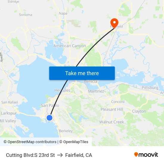 Cutting Blvd:S 23rd St to Fairfield, CA map