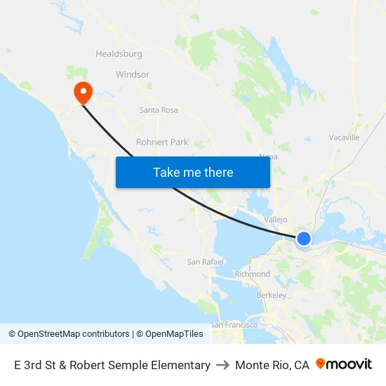 E 3rd St & Robert Semple Elementary to Monte Rio, CA map