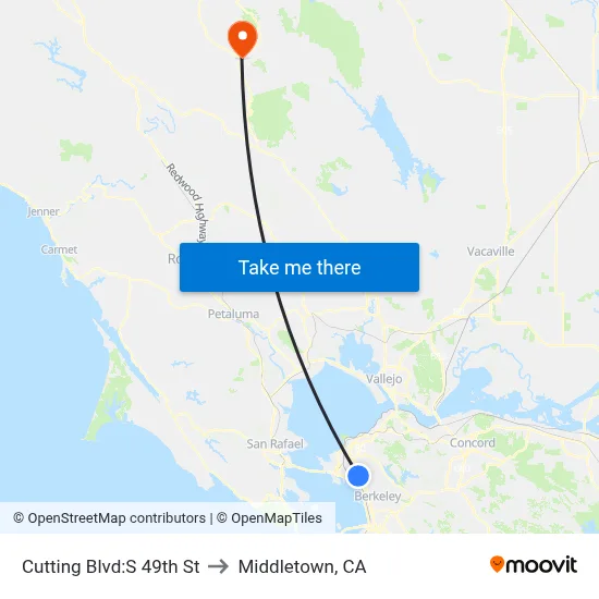Cutting Blvd:S 49th St to Middletown, CA map