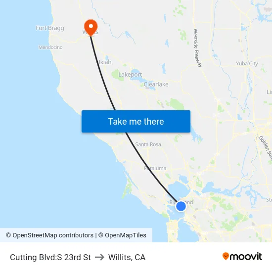 Cutting Blvd:S 23rd St to Willits, CA map