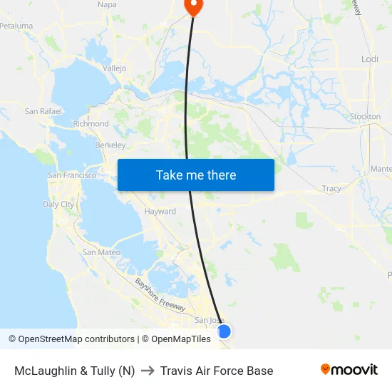 McLaughlin & Tully (N) to Travis Air Force Base map