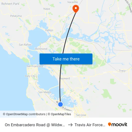 On Embarcadero Road @ Wildwood Lane to Travis Air Force Base map