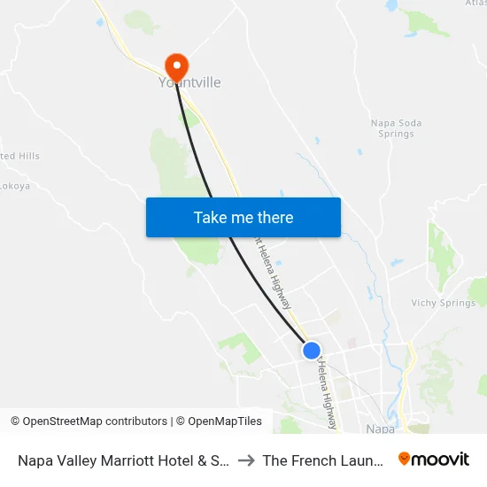 Napa Valley Marriott Hotel & Spa to The French Laundry map
