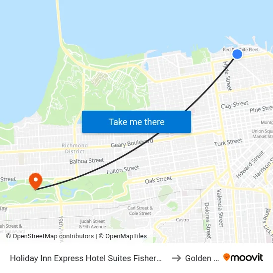 Holiday Inn Express Hotel Suites Fisherman s Wharf an IHG Hotel San Francisco to Golden Gate Park map