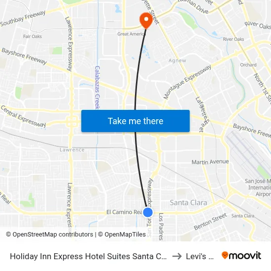 Holiday Inn Express Hotel Suites Santa Clara Silicon Valley an IHG Hotel to Levi's Stadium map