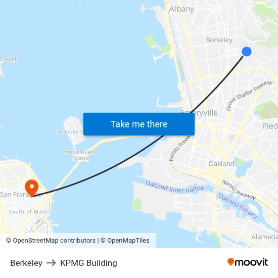 Berkeley to KPMG Building map