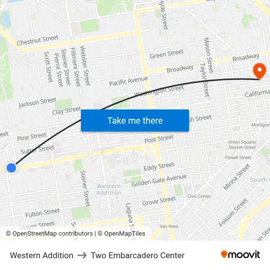 Western Addition to Two Embarcadero Center map